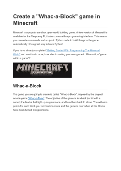 Create a "Whac-a-Block" game in Minecraft