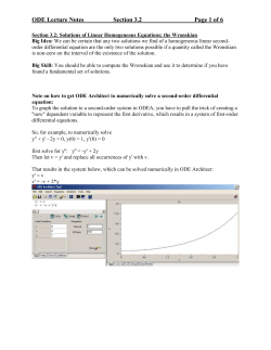 ODE Lecture Notes, Section 3.2