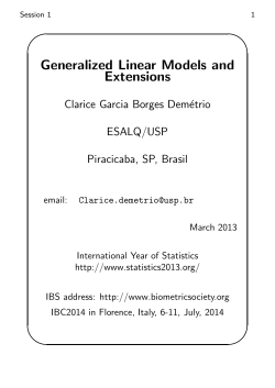 Generalized Linear Models and Extensions