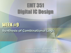 Synthesis of Combinational Logic