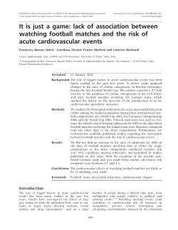 lack of association between watching football matches and the risk
