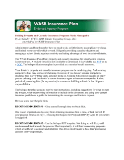 Bidding Property and Casualty Insurance Programs Made