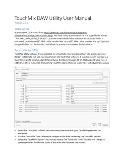 TouchMix DAW Utility User Manual