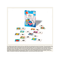 Four different game options that grow with your child! Start with