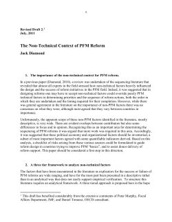 Non-Technical Context of PFM Reform - PFM blog