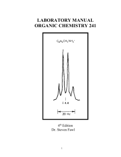 Chem 241 Lab Manual and Problem Set - 2012