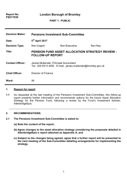 pension fund asset allocation strategy review - follow
