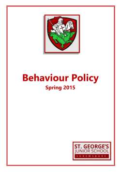 Staff Script - St. George`s Junior School, Shrewsbury, Shropshire