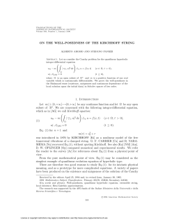 ON THE WELL-POSEDNESS OF THE KIRCHHOFF STRING (&int; ) 1