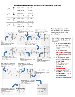 How to Find the Degree and Sign of a Polynomial Function +x As x