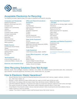 Acceptable Electronics for Recycling Sims Recycling Solutions Does