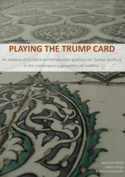 MASTER THESIS ‒ PLAYING THE TRUMP CARD 1