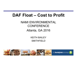 DAF Float – Cost to Profit