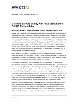 Matching gravure quality with flexo using Esko`s Full HD Flexo solution