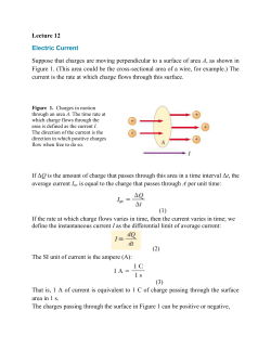 Lecture 12 Electric Current