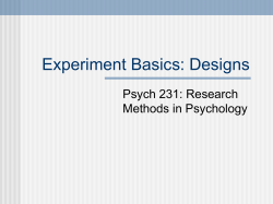 Experiment Basics: Variables