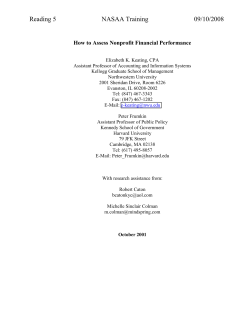 How to Analyze Non-profit Financial Statements