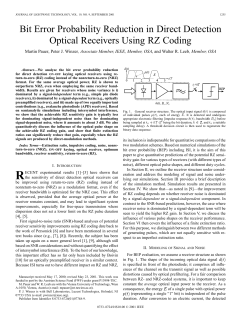 Bit error probability reduction in direct detection optical receivers