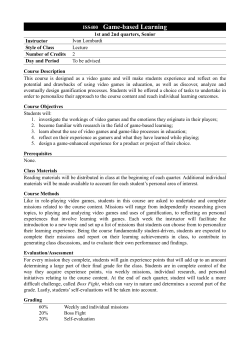 ISS400 Game-based Learning