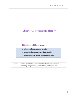 Chapter 1: Probability Theory
