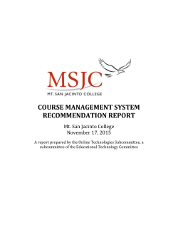 ETC EVALUATION OF COURSE MANAGEMENT SYSTEMS