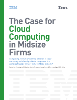 Compelling benefits are driving adoption of cloud computing