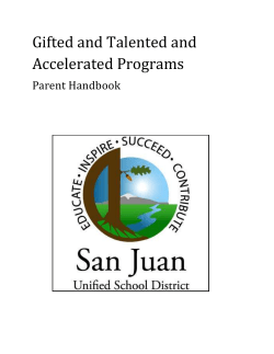 Gifted and Talented and Accelerated Programs
