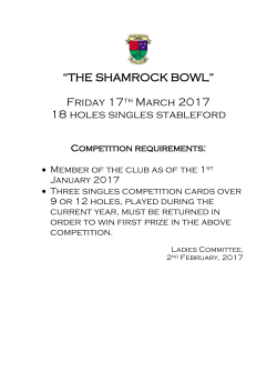 the shamrock bowl - Hollywood Lakes Golf Club