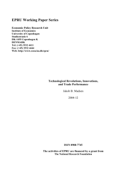 Innovations, Product Variety and Trade Performance