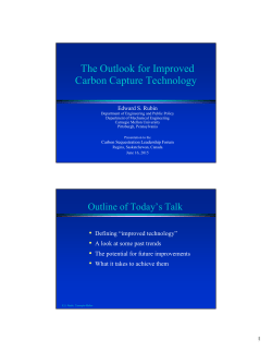 The Outlook for Improved Carbon Capture Technology