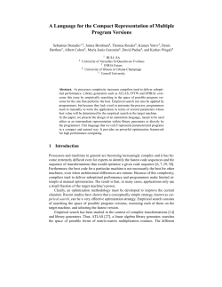 A Language for the Compact Representation of Multiple Program