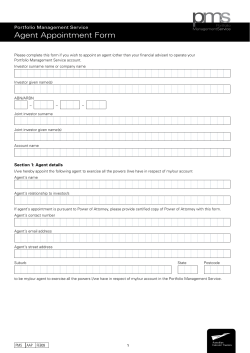 Agent Appointment Form - Australian Executor Trustees