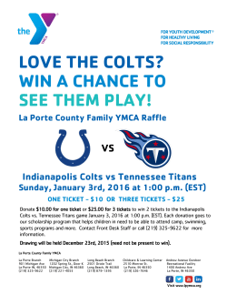 love the colts? win a chance to see them play!