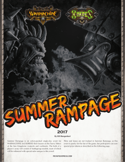 Summer Rampage is an action-packed single-day