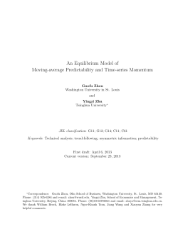 An Equilibrium Model of Moving-average Predictability and Time
