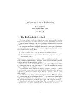 Unexpected Uses of Probability