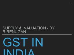 GST in india - Swamy Associates