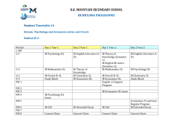 Student Timetable #1 - RE Mountain Secondary