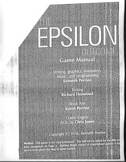 The Epsilon Outcome Game Manual