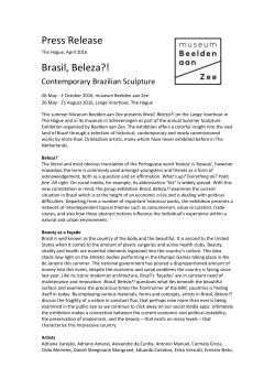 Press Release The Hague, April 2016 Brasil, Beleza