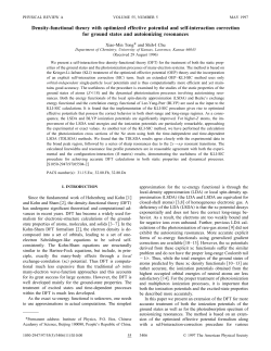 Density-functional theory with optimized effective - Shih