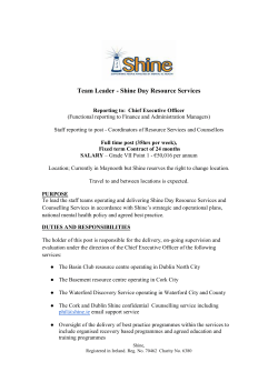 Team Leader &ndash; Day Resource Services