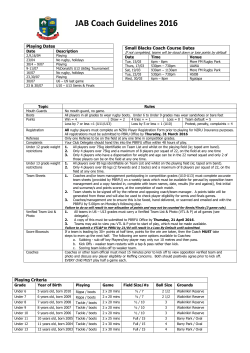 JAB Coach Guidelines 2016 - Poverty Bay Rugby Football Union