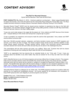 Play Ball! For Wounded Veterans Injured Service Members Take