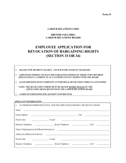 Form 33 - Labour Relations Board