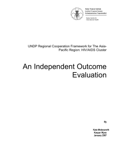 Outcome Evaluation of the Regional Programme (Second Regional