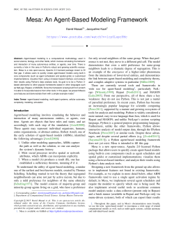 Mesa: An Agent-Based Modeling Framework