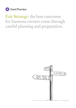 Exit Strategy: the best outcomes for business owners come through
