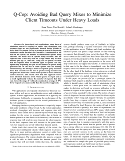 Q-Cop: Avoiding Bad Query Mixes to Minimize Client Timeouts