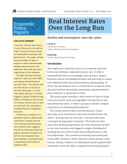 Real Interest Rates Over the Long Run